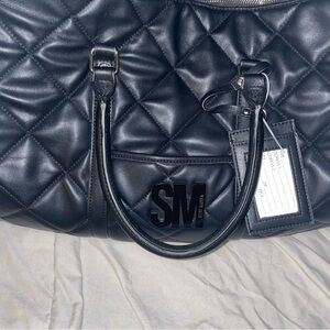 STEVE MADDEN BLACK DUFFLE BAG